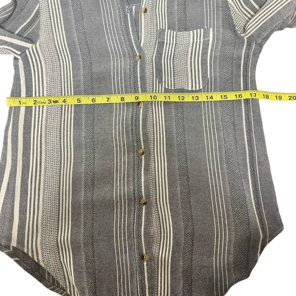 Maeve Anthropologie Women's XS Chatham Chambray Blue & White Button Front Shirt - Picture 9 of 16